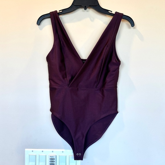 Forever 21 Plunging Plum Surplice Bodysuit - Picture 6 of 11